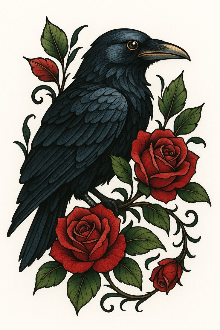 Raven & Roses